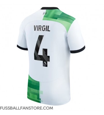 Liverpool Virgil van Dijk #4 Replik Auswärtstrikot 2023-24 Kurzarm